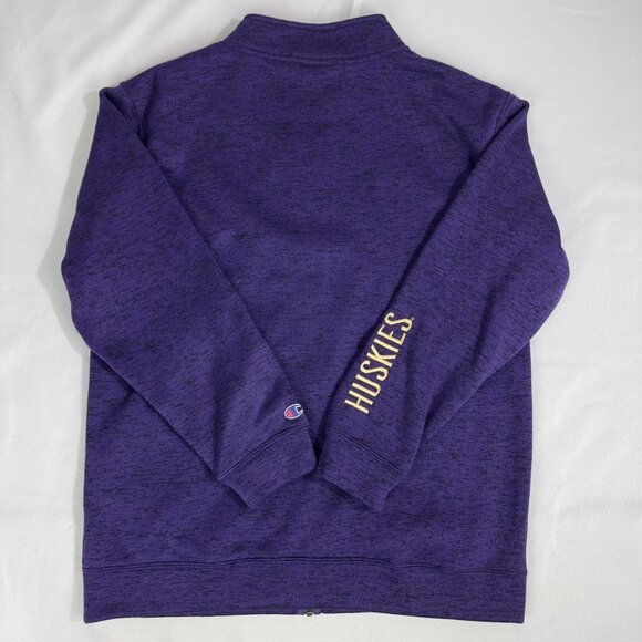 Champion University of Washington Huskies Full Zip Jacket Men’s XL Purple Fleece - Picture 2 of 6